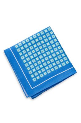 'Pocket Square' | Linen Square Print Pocket Square