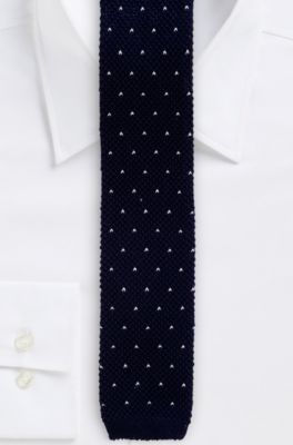 '5 cm Tie' | Extra Skinny, Cotton Knit Polka Dot