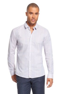 'Ero' | Slim Fit, Cotton Plaid Casual Shirt