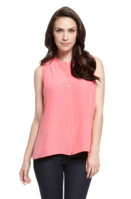'Enissa' | Button-Front Silk Blouse