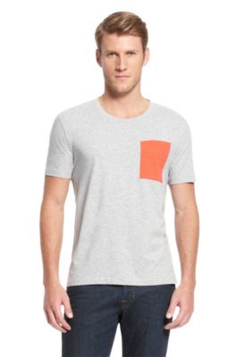 &lsquo;Deymore&rsquo; | Cotton Contrast Pocket T-Shirt