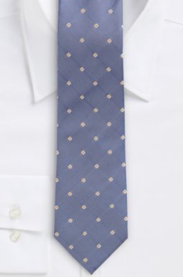 '7.5 cm Tie' | Slim, Silk Diamond Print
