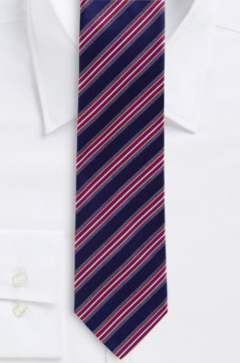 '7.5 cm Tie' | Slim, Silk Blocked Stripe