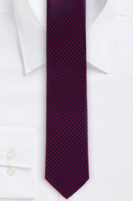 '6 cm Tie' | Skinny, Silk Diamond Print 
