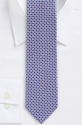 '7.5 cm Tie' | Slim, Silk Check Print