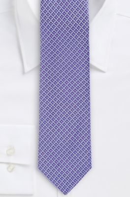'7.5 cm Tie' | Slim, Silk Diamond Print