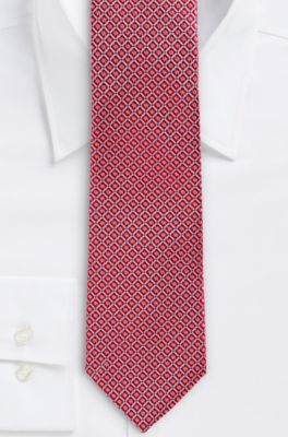 '7.5 cm Tie' | Slim, Silk Diamond Print
