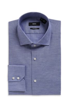 'Gordon' | Classic Fit, Cotton-Linen Dress Shirt