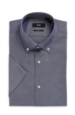 'Edke' | Regular Fit, Button-Down Collar Cotton Dress Shirt