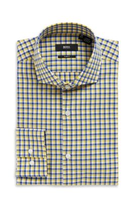 'Jason' | Slim Fit, Spread Collar Cotton Dress Shirt