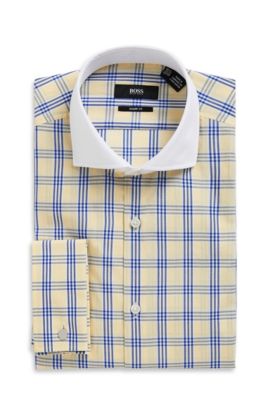 'Maccoy US' | Sharp Fit, Extreme Spread Collar Cotton Dress Shirt