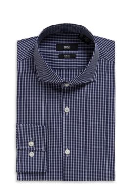'Jason' | Slim Fit, Spread Collar Cotton-Blend Dress Shirt