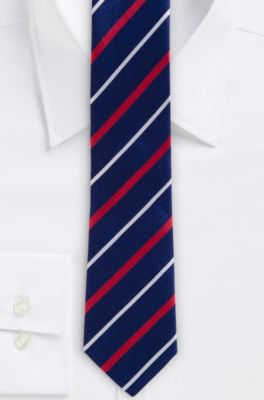 '6 cm Tie' | Skinny, Silk Diagonal Stripe 