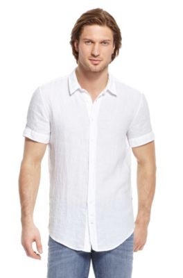 'Cliffi' | Slim Fit, Linen Button-Down Shirt