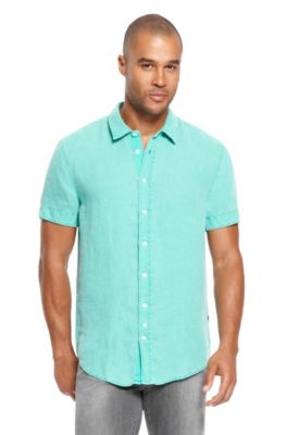 'Cliffi' | Slim Fit, Linen Button-Down Shirt