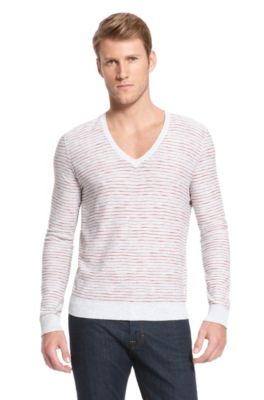 'Stripy' | Cotton V-Neck Stripe Sweater