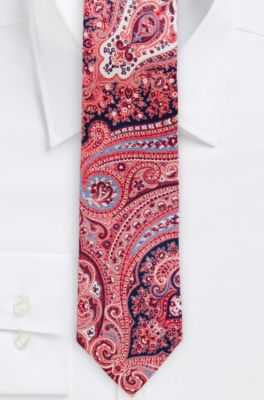 '7.5 cm Tie' | Slim, Silk Paisley Print