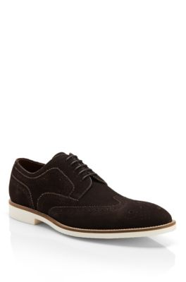 'Cortios' | Suede Oxford Shoe with Broguing