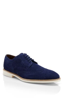 'Cortios' | Suede Oxford Shoe with Broguing
