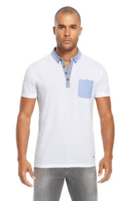 'Patchaman' | Slim Fit, Cotton-Blend Jersey Polo Shirt