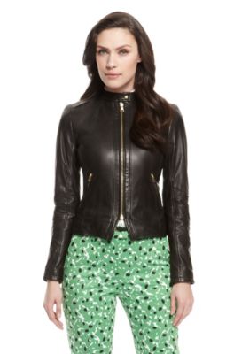 'LE955' | Double Zipper Leather Jacket