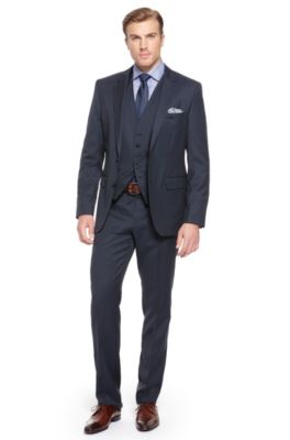 'James/Sharp' | Modern Fit, Virgin Wool 3-Piece Suit