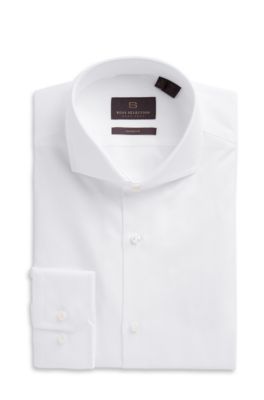 'Christo ' | Shaped Fit, Extreme Spread Collar Cotton Dress Shirt