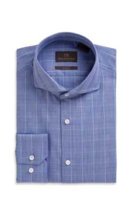 'Christo ' | Shaped Fit, Extreme Spread Collar Cotton Dress Shirt