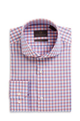 'Christo ' | Shaped Fit, Extreme Spread Collar Cotton-Linen Dress Shirt