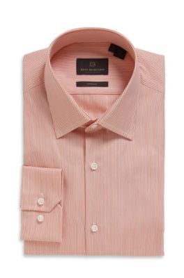 'Thob' | Shaped Fit, Modified Point Collar Cotton Dress Shirt