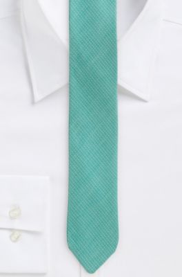 '6 cm Tie' | Skinny, Silk-Cotton Mini Polka Dot Print