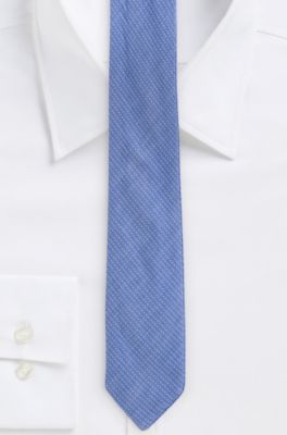 '6 cm Tie' | Skinny, Silk-Cotton Mini Polka Dot Print