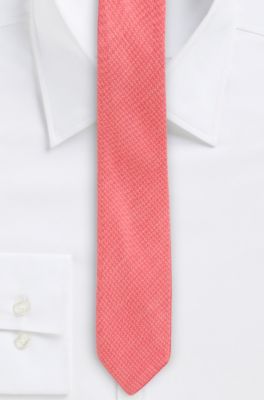 '6 cm Tie' | Skinny, Silk-Cotton Mini Polka Dot Print