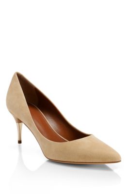 'Balika-S' | Suede Metallic Heel Pump