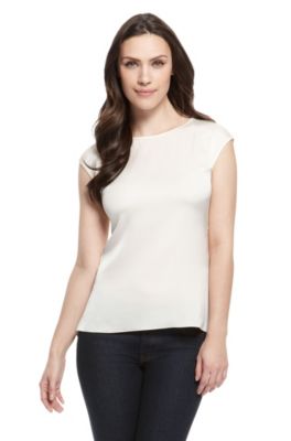 'Cibella' | Stretch Silk Peplum Blouse