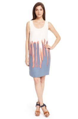 'Atamiko1-W' | Silk-Blend Printed Dress