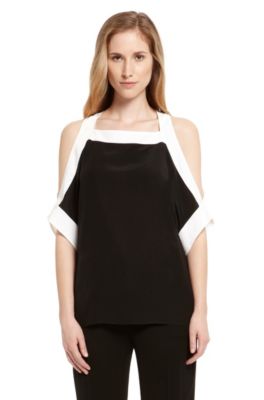 'Creminy' | Silk Cutout Sleeve Blouse
