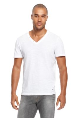 'Tubbs' | Cotton Button V-Neck T-Shirt