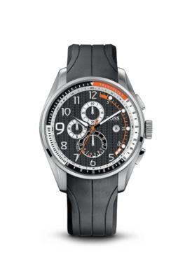 Black Silicon Strap Three-Eye '1512366'  Watch