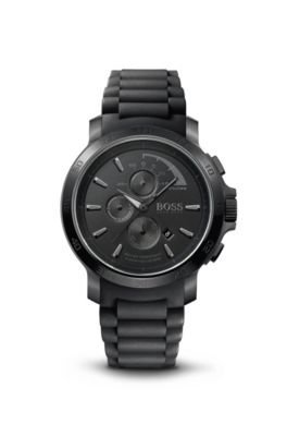 Black Silicon Strap Three-Eye '1512393' Watch
