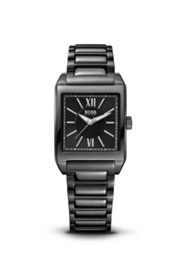 Quartz Movement Black Bracelet Women's Watch