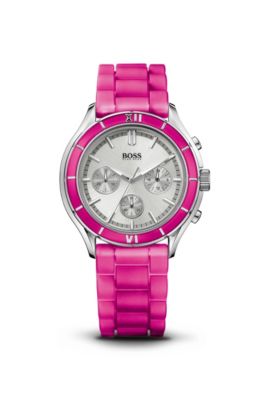 Hot Pink Strap Quartz Movement Women's Watch