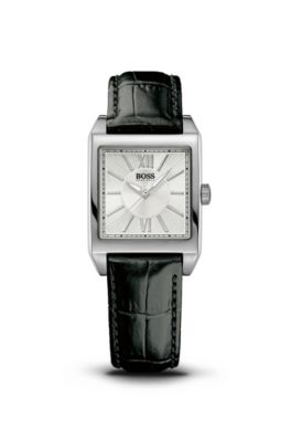 Crocodile Embossed Leather Strap Roman Numerals '1502237' Watch