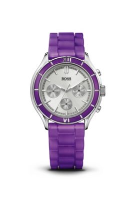 Purple Strap Quartz Chronograph Women's Watch