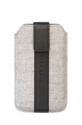 'Alness Universal' | Wool and Leather Cell Phone Case