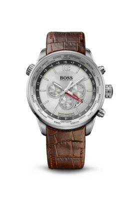 Chronograph Stainless Steel Leather Strap &lsquo;1512739&rsquo; Watch