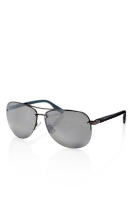 &lsquo;Sunglass&rsquo; | Gunmetal Aviator Sunglasses