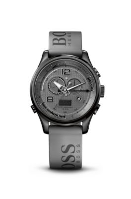 &lsquo;1512800&rsquo; | Grey Silicon Strap Watch
