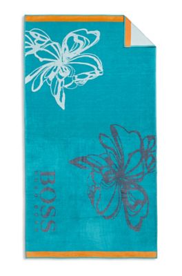 &lsquo;Cotton Terry &lsquo;Peony&rsquo; Beach Towel