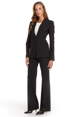 BOSS Stretch-Wool Black Pant Suit